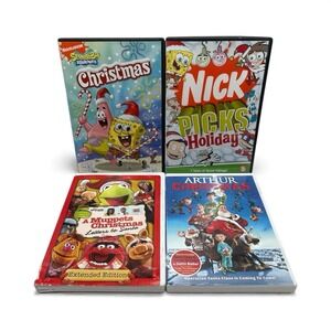 CHRISTMAS DVD LOT NICK PICKS SPONGEBOB CHRISTMAS AURTHUR CHRISTMAS
